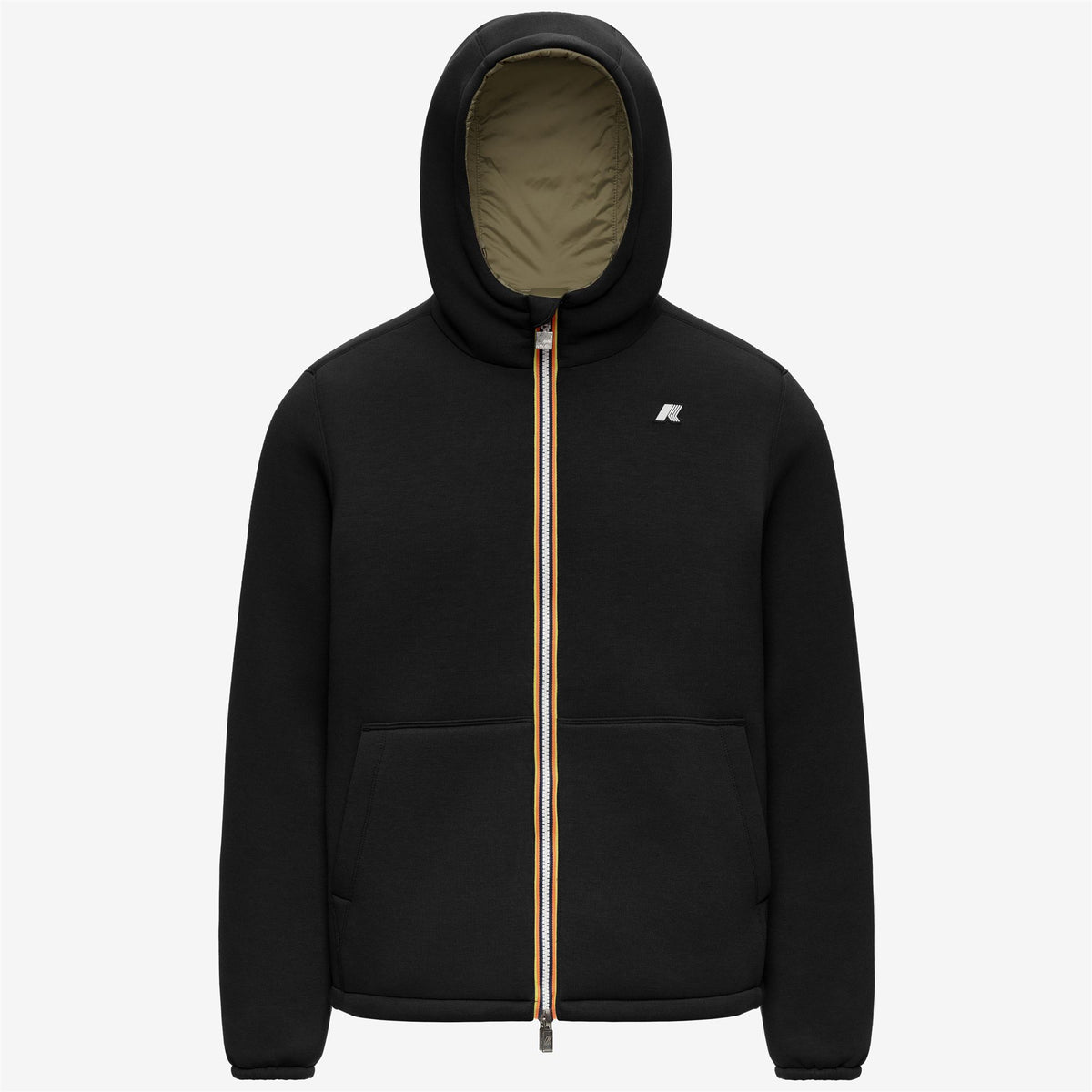 Jackets_Man_JACK SPACER NYLON DOUBLE_Short_Black Pure - Green Army - Commercial 1