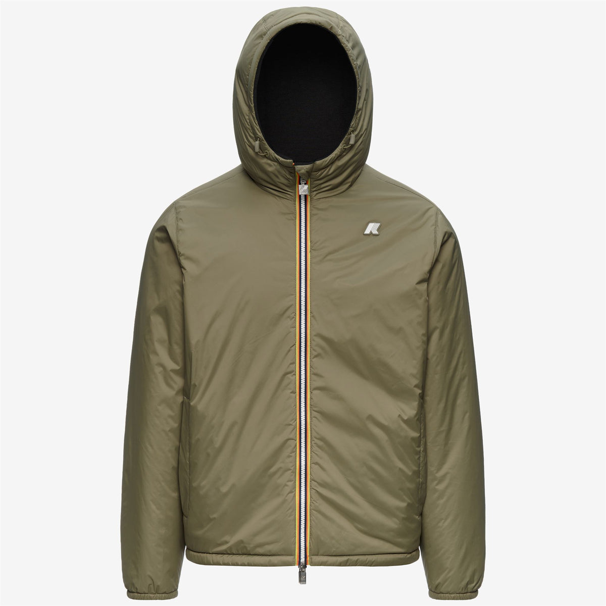 Jackets_Man_JACK SPACER NYLON DOUBLE_Short_Black Pure - Green Army - Commercial 2