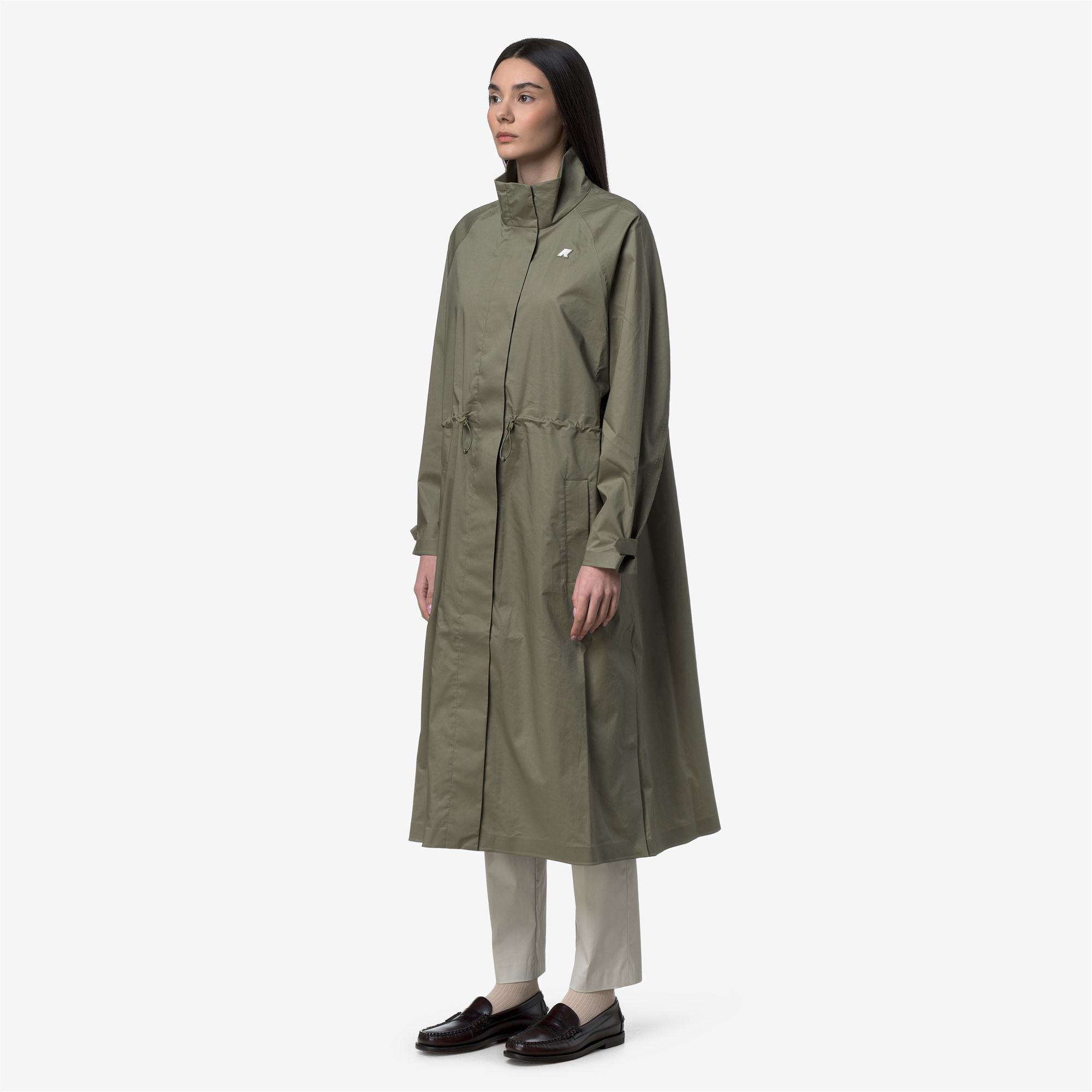 Jackets_Woman_BARBREIN COTTON 3LAYERS AF_Long_Green Lichen - Commercial 5