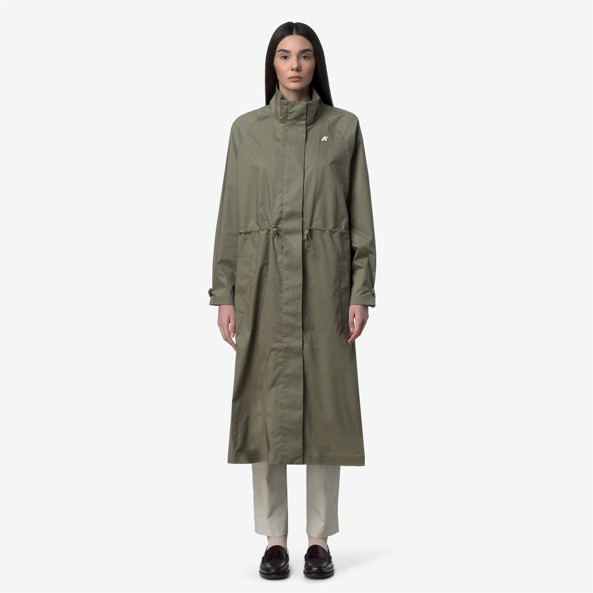Jackets_Woman_BARBREIN COTTON 3LAYERS AF_Long_Green Lichen - Commercial 4