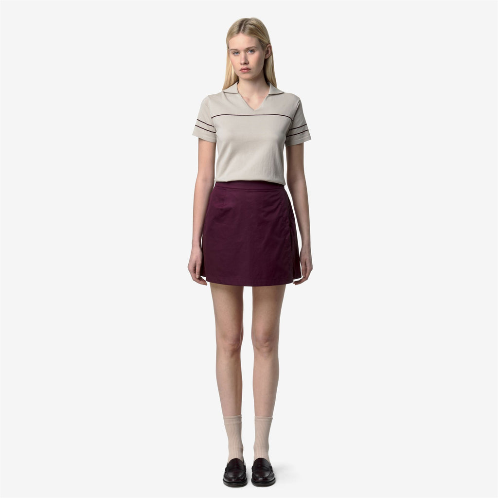 Shorts_Woman_LAMANDIE SHINY COTTON_Sport Shorts_Violet Mauve Wine - Commercial 4