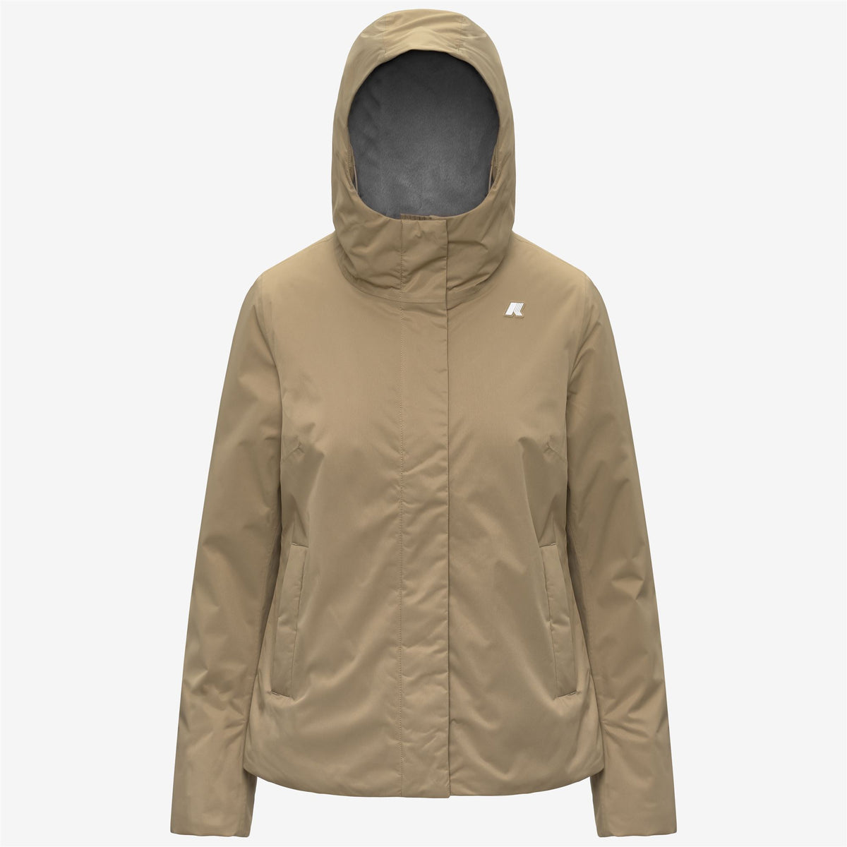 Jackets_Woman_LIL TWILL SOFT BEAVER_Short_Beige Khaki - Grey Warm - Commercial 1