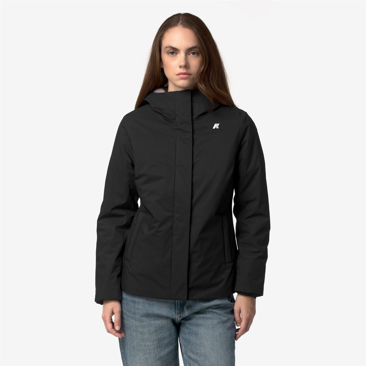 Jackets_Woman_LIL TWILL SOFT BEAVER_Short_Black Pure - Grey Warm - Commercial 4