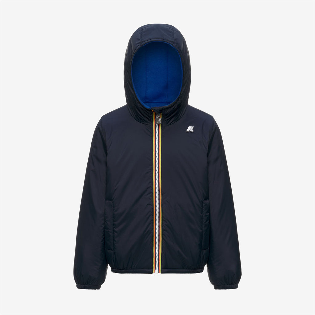 Jackets_BOY_P. JACK SPACER NYLON DOUBLE_Hoodie Full Zip_Blue Royal Marine - Blue Depth - Commercial 2