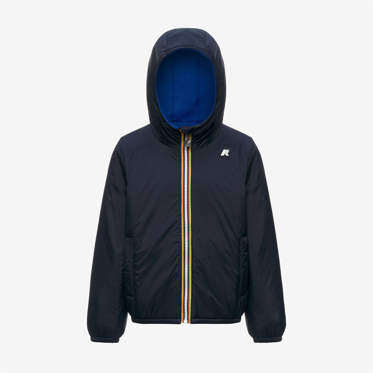 Jackets_BOY_P. JACK SPACER NYLON DOUBLE_Hoodie Full Zip_Blue Royal Marine - Blue Depth - Commercial 2
