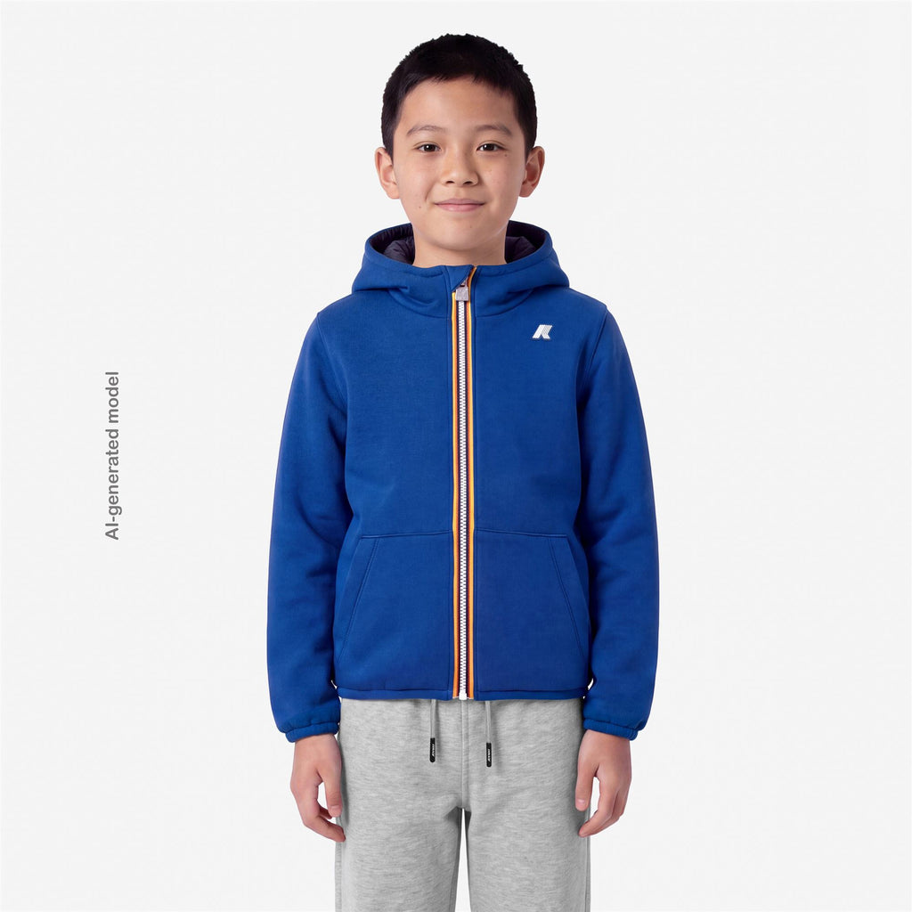 Jackets_BOY_P. JACK SPACER NYLON DOUBLE_Hoodie Full Zip_Blue Royal Marine - Blue Depth - Commercial 4
