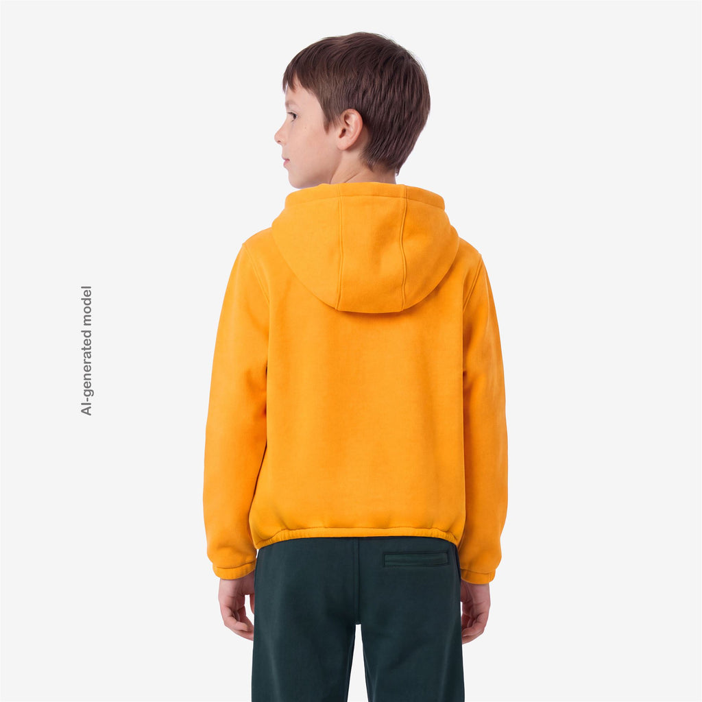 Jackets_BOY_P. JACK SPACER NYLON DOUBLE_Hoodie Full Zip_Orange Md - Green Dk Jungle - Commercial 6