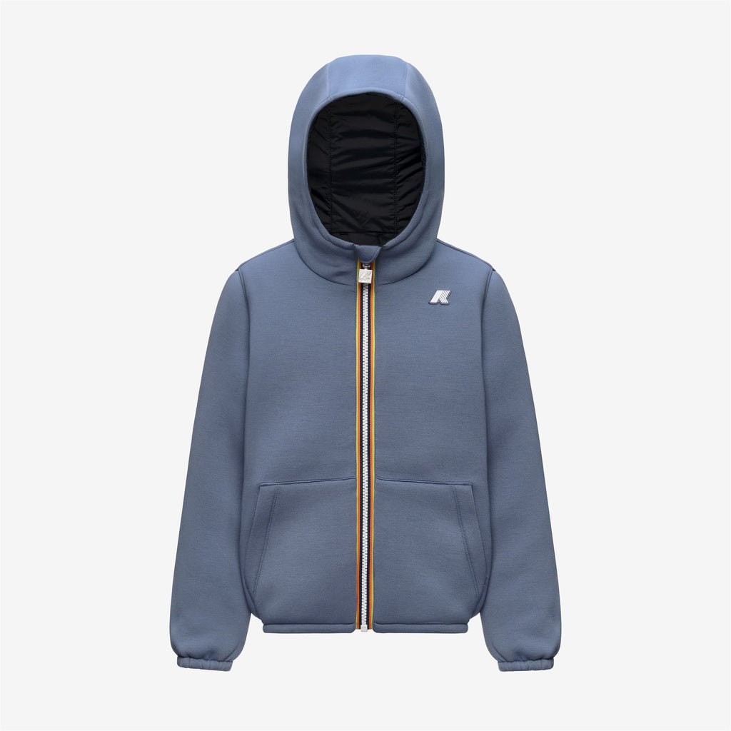 Jackets_BOY_P. JACK SPACER NYLON DOUBLE_Hoodie Full Zip_Blue Wild - Black Pure - Commercial 1