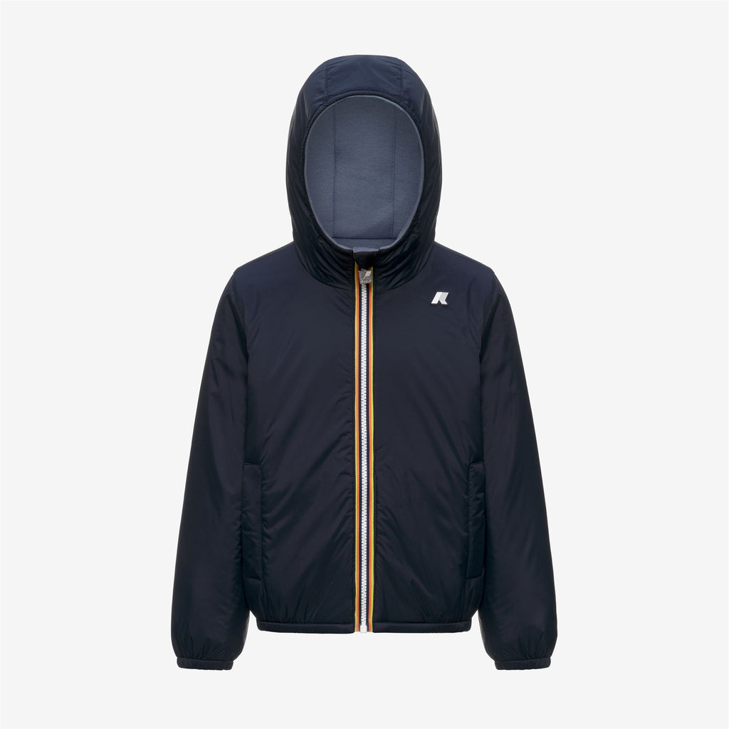 Jackets_BOY_P. JACK SPACER NYLON DOUBLE_Hoodie Full Zip_Blue Wild - Black Pure - Commercial 2