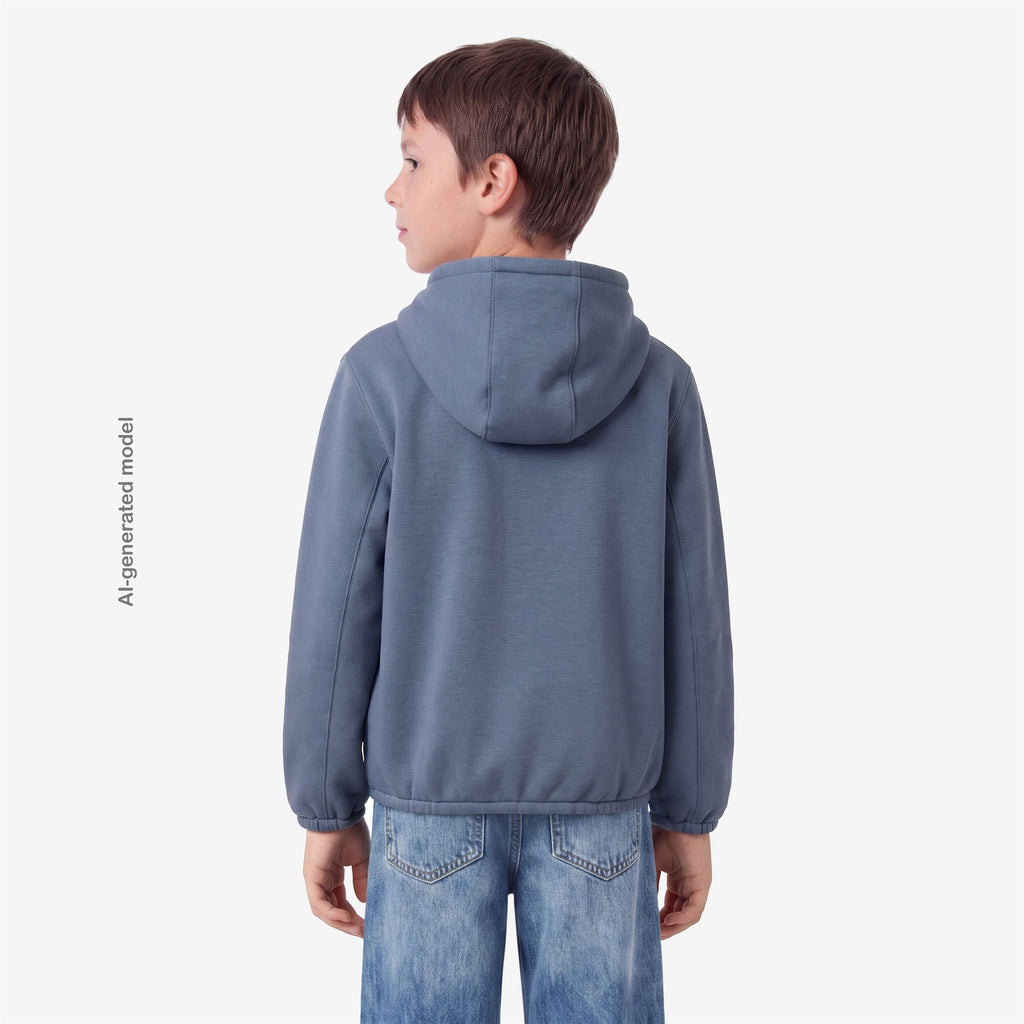 Jackets_BOY_P. JACK SPACER NYLON DOUBLE_Hoodie Full Zip_Blue Wild - Black Pure - Commercial 6