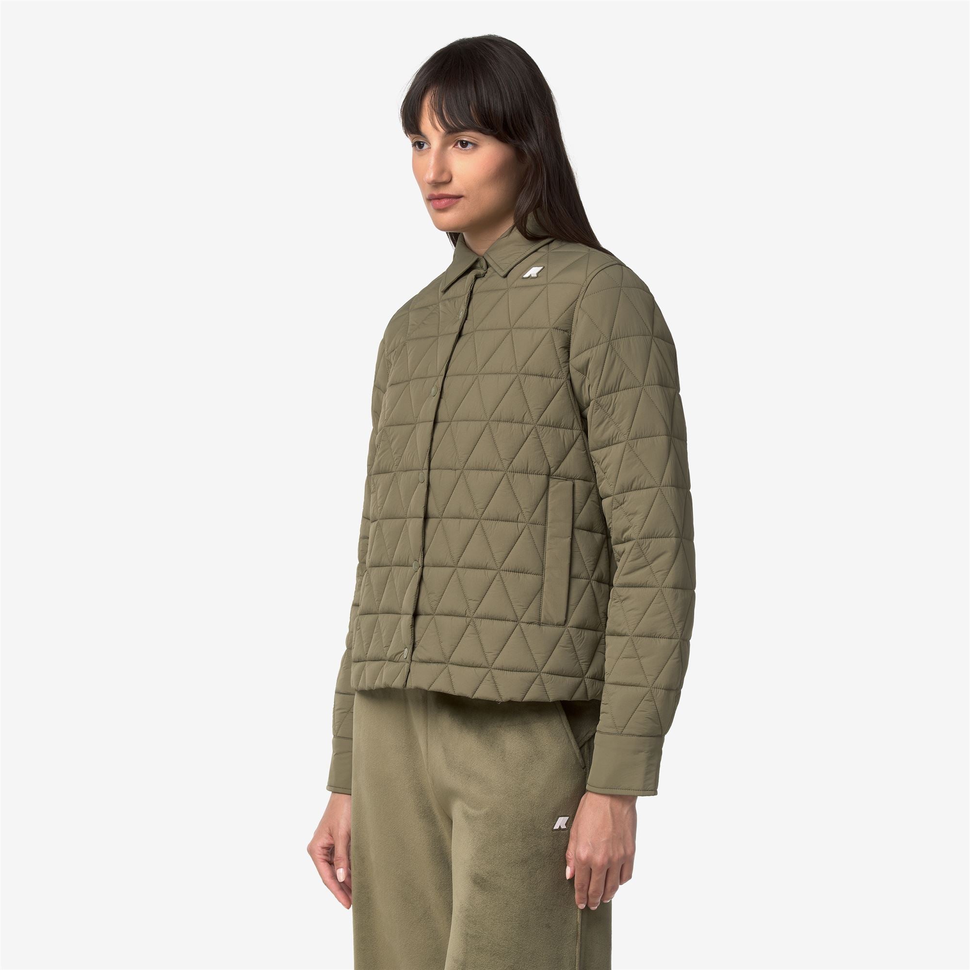 Jackets_Woman_NIKA DIAMOND QUILTED WARM_Mid_Green Army - Commercial 5