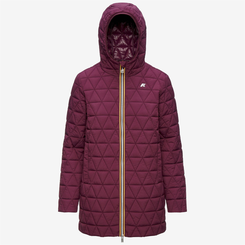 Jackets_Woman_SOPHIE DIAMOND QUILTED WARM_3/4 Length_Violet Mauve Wine - Commercial 1