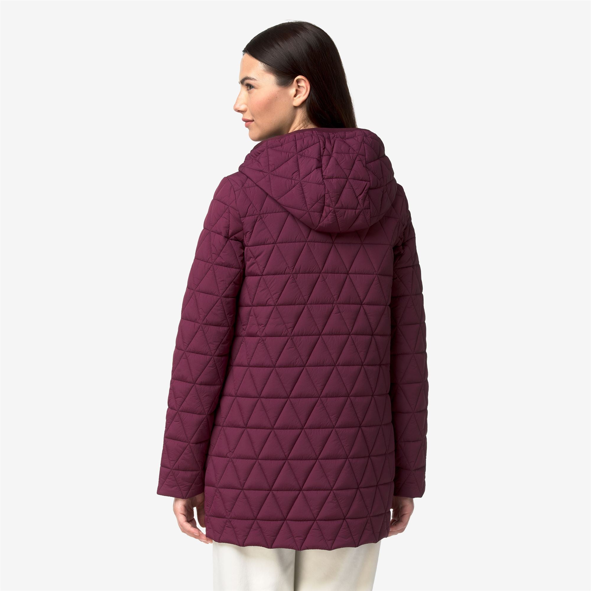 Jackets_Woman_SOPHIE DIAMOND QUILTED WARM_3/4 Length_Violet Mauve Wine - Commercial 6