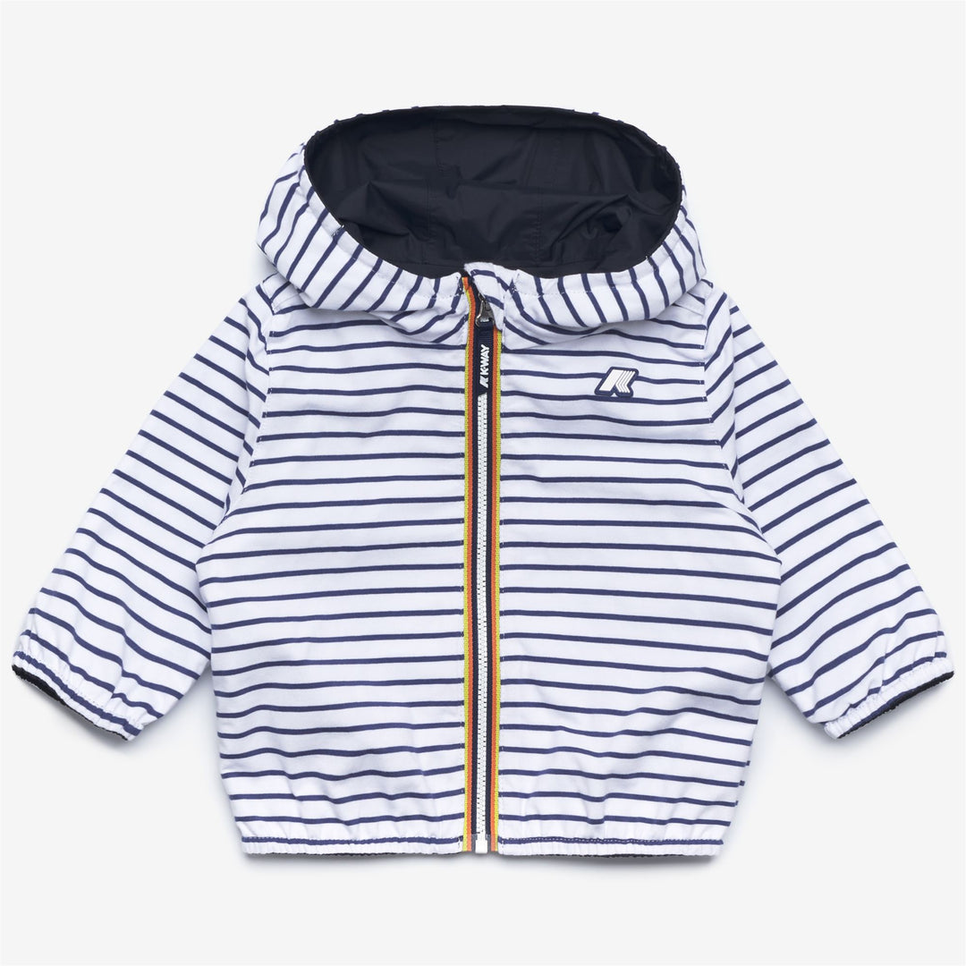E. JAKE PLUS.2 JERSEY REVERSIBLE - Jackets - Short - KID UNISEX - BLUE DEPTH-WHITE-BLUE DEEP COBALT