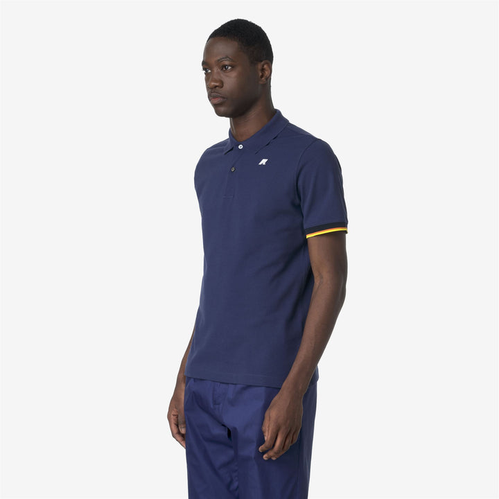 VINCENT PIQUE - Polo Shirts - Polo - MAN - BLUE DEEP COBALT