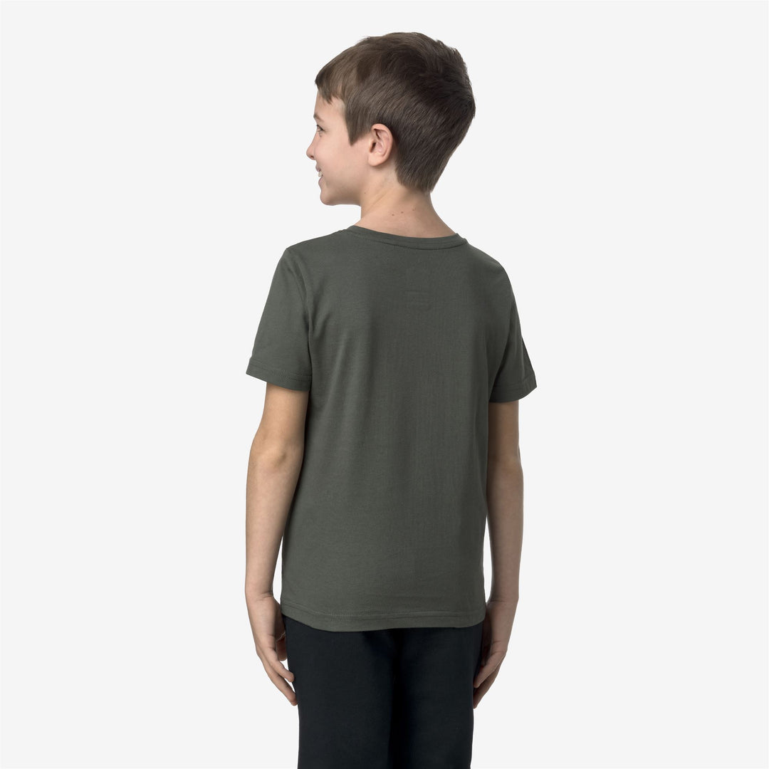 P. LE VRAI 3.0 EDOUARD - T-ShirtsTop - T-Shirt - KID UNISEX - GREEN BLACKISH