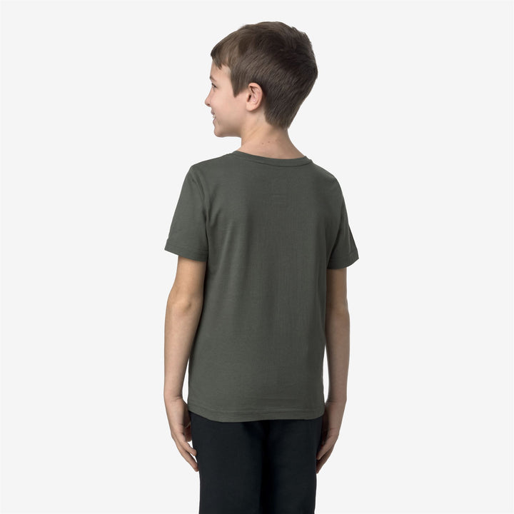 P. LE VRAI 3.0 EDOUARD - T-ShirtsTop - T-Shirt - KID UNISEX - GREEN BLACKISH
