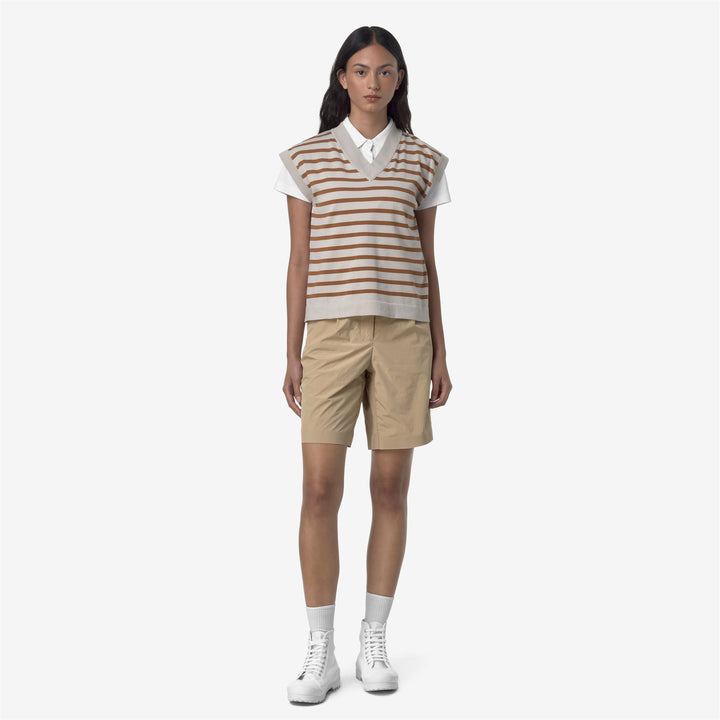 ALLEN PEACH COTTON LIKE - Shorts - Sport  Shorts - WOMAN - BEIGE ROPE