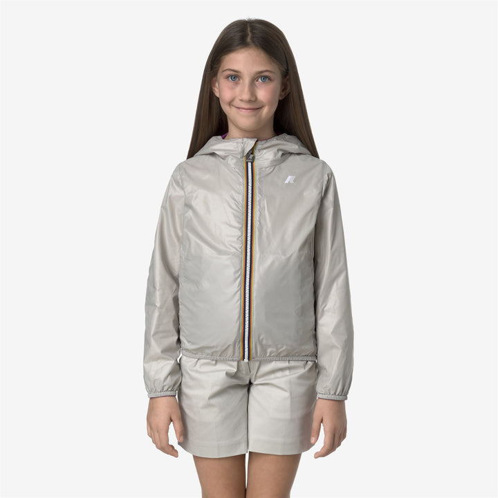 P. LILY PLUS.2 REVERSIBLE - Jackets - Short - GIRL - VIOLET-BEIGE LT