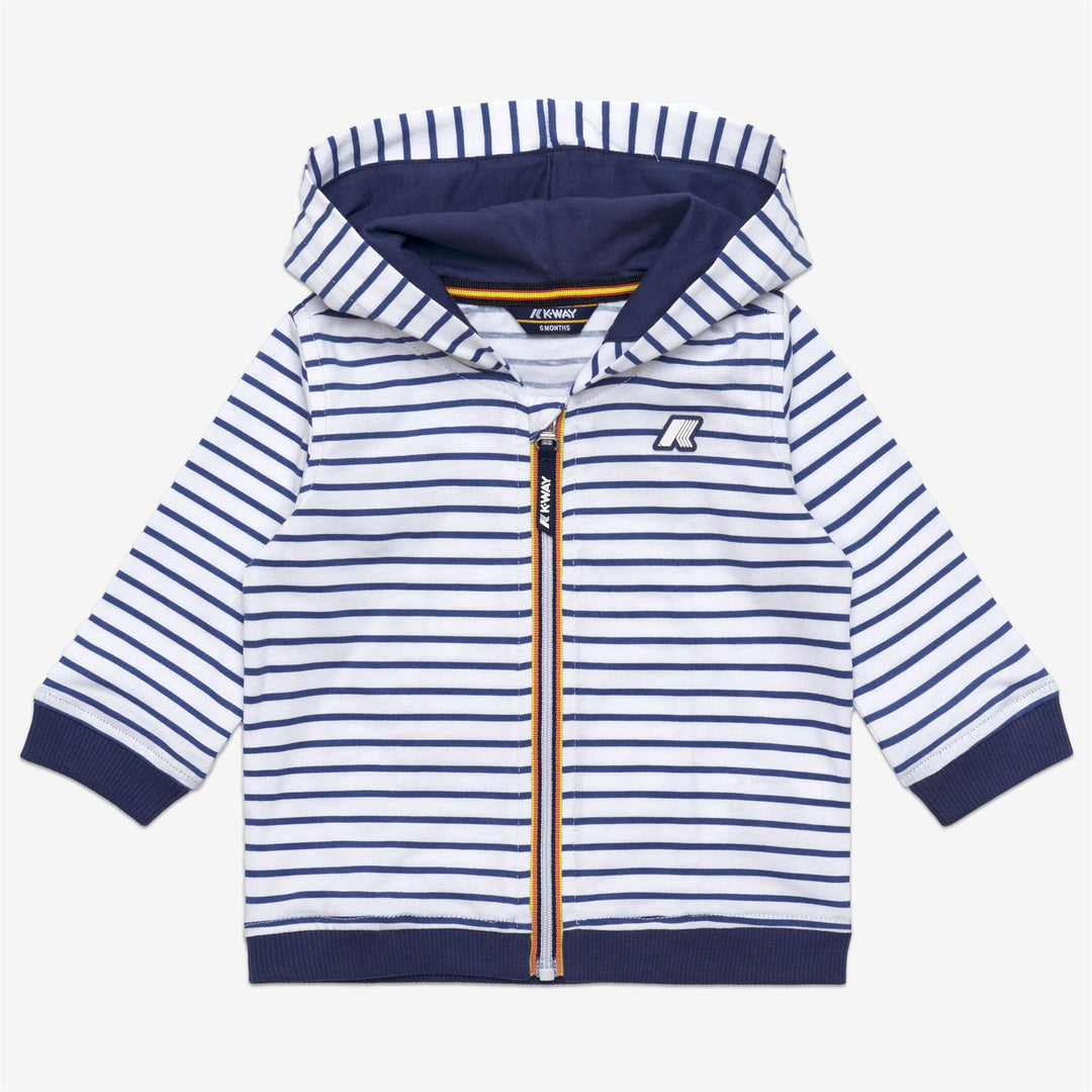 E. ANTHONY SET STRIPES JERSEY - Sets - Pants  / Sweater - KID UNISEX - WHITE-BLUE DEEP COBALT