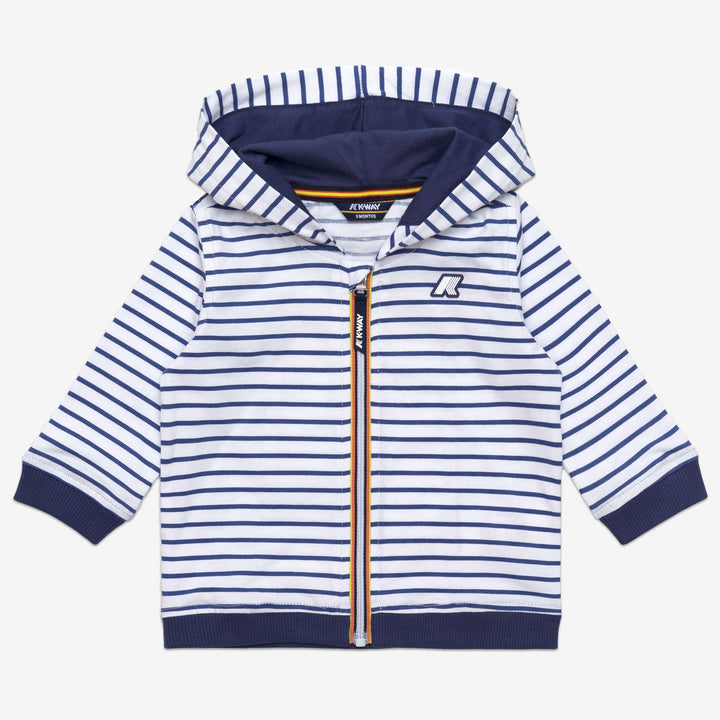 E. ANTHONY SET STRIPES JERSEY - Sets - Pants  / Sweater - KID UNISEX - WHITE-BLUE DEEP COBALT