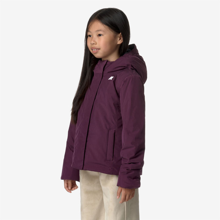 P. LILY SOFT TOUCH MARMOTTA - Jackets - Short - GIRL - VIOLET DK PURPLE-GREY GOAT