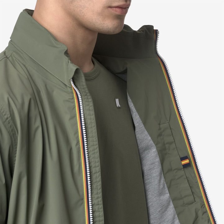 AMAURY  STRETCH NYLON JERSEY - Jackets - Short - MAN - GREEN LICHEN
